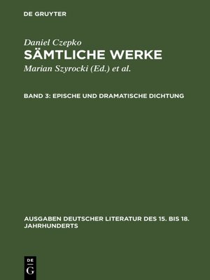 cover image of Epische und dramatische Dichtung